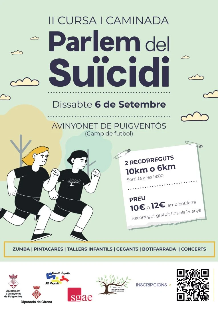 Cartell de la 2a Cursa-Caminada “Parlem del Suïcidi”